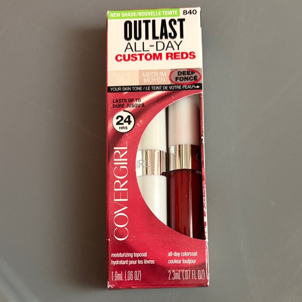 COVERGIRL Outlast All-Day Custom Reds Lipstick Duo Signature Scarlet NIB